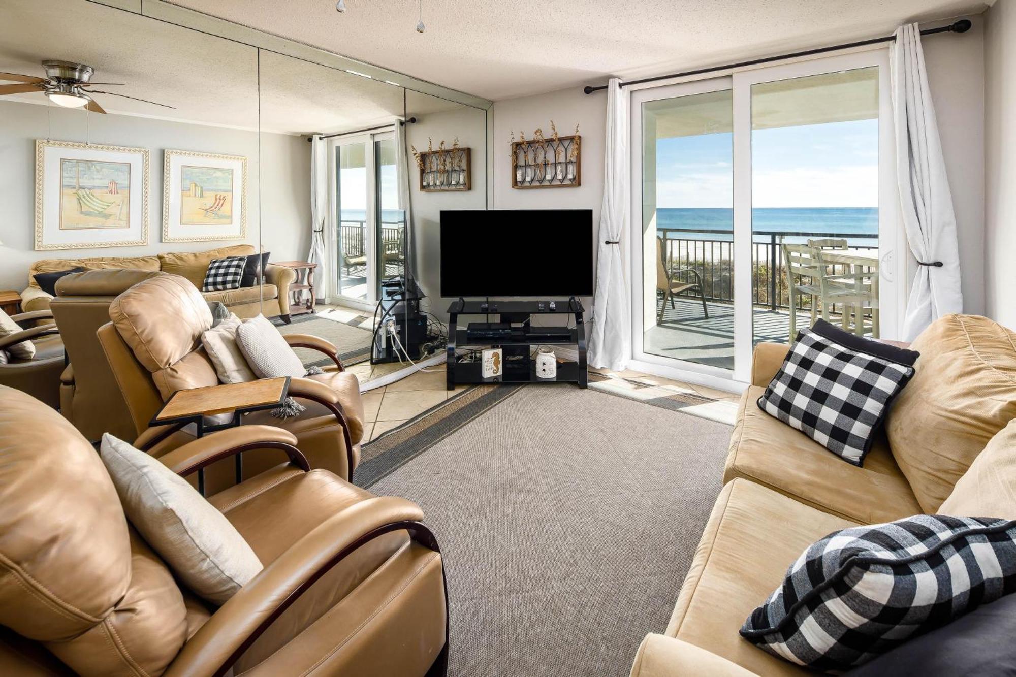 Nautilus 1201 - Gulf Front 2 Bedroom Huge Wrap Around Balcony 2Nd Floor! ฟอร์ตวัลตันบีช ภายนอก รูปภาพ